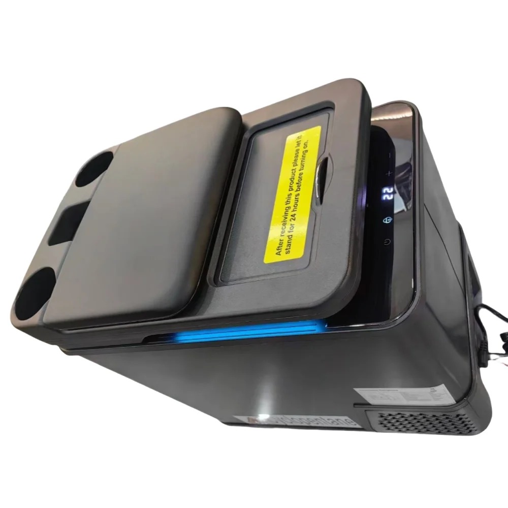 Sprinter Armrest Ice Maker with Compressor Freezer Portable Plastic 12V Mini Fridge for Car